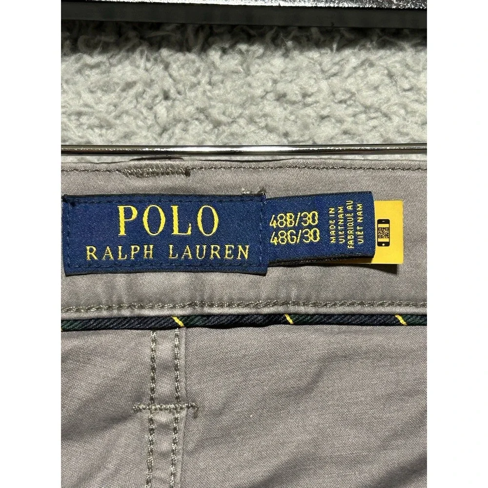 NWT Polo Ralph Lauren Mens Angler Grey‎ Classic Fit 5 Pocket Chino Pants New 48B